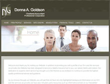 Tablet Screenshot of donnagoldson.com